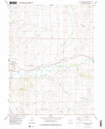 United States Geological Survey Junction Butte, CO (1980, 24000-Scale) digital map