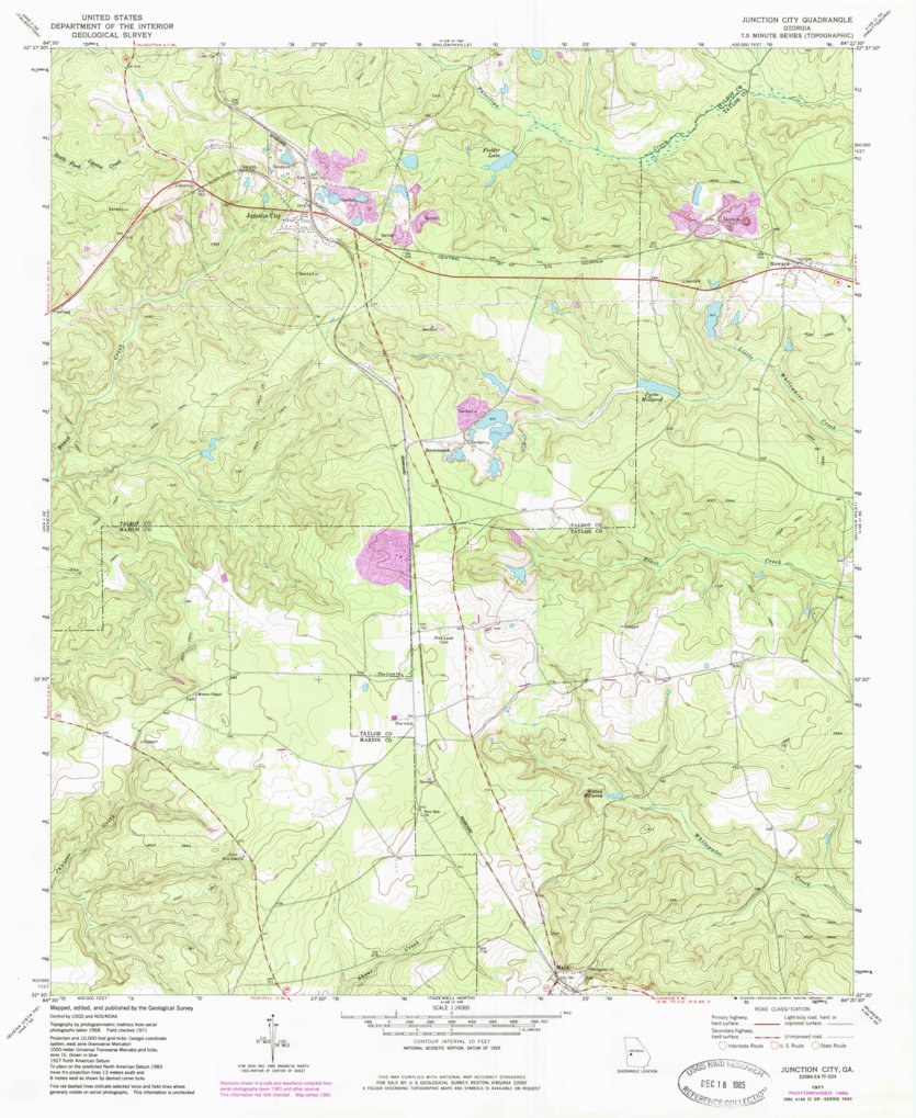 Junction City, GA (1971, 24000-Scale) Map by United States Geological ...