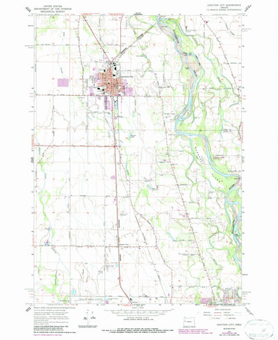 United States Geological Survey Junction City, OR (1967, 24000-Scale) digital map