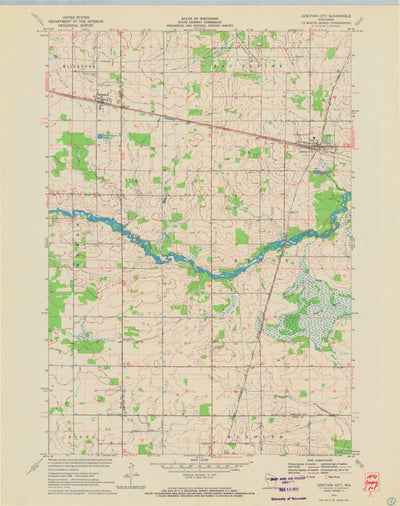 United States Geological Survey Junction City, WI (1970, 24000-Scale) digital map