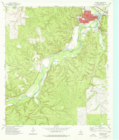 United States Geological Survey Junction, TX (1974, 24000-Scale) digital map