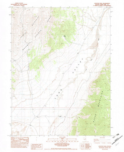 United States Geological Survey Junction Well, NV (1982, 24000-Scale) digital map