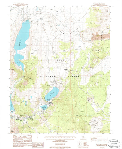 United States Geological Survey June Lake, CA (1986, 24000-Scale) digital map