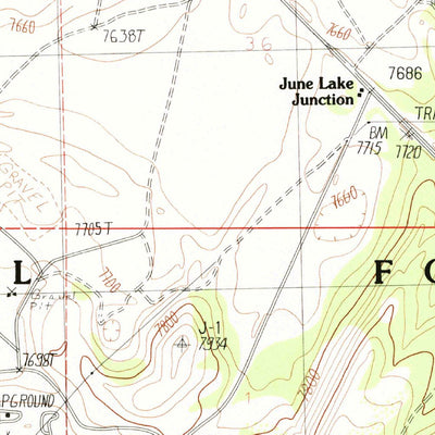United States Geological Survey June Lake, CA (1986, 24000-Scale) digital map
