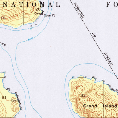United States Geological Survey Juneau A-1, AK (1951, 63360-Scale) digital map