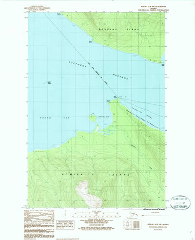United States Geological Survey Juneau A-2 NW, AK (1986, 25000-Scale) digital map
