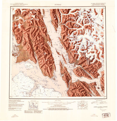 United States Geological Survey Juneau, AK (1951, 250000-Scale) digital map