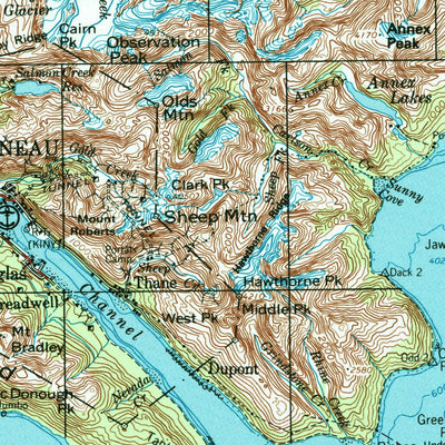 United States Geological Survey Juneau, AK (1962, 250000-Scale) digital map