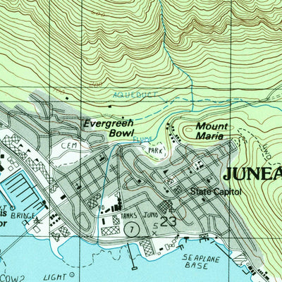 United States Geological Survey Juneau B-2 SE, AK (1986, 25000-Scale) digital map