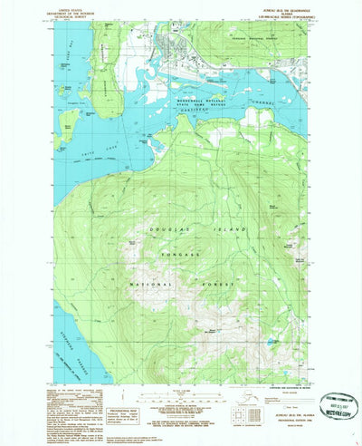 United States Geological Survey Juneau B-2 SW, AK (1986, 25000-Scale) digital map