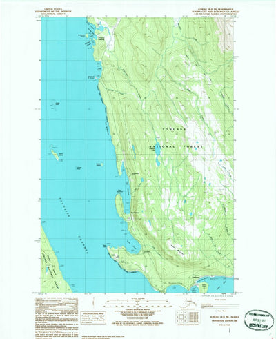United States Geological Survey Juneau B-3 NE, AK (1986, 25000-Scale) digital map