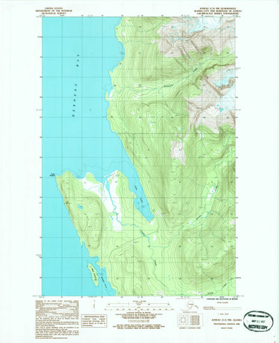 United States Geological Survey Juneau C-3 NW, AK (1986, 25000-Scale) digital map