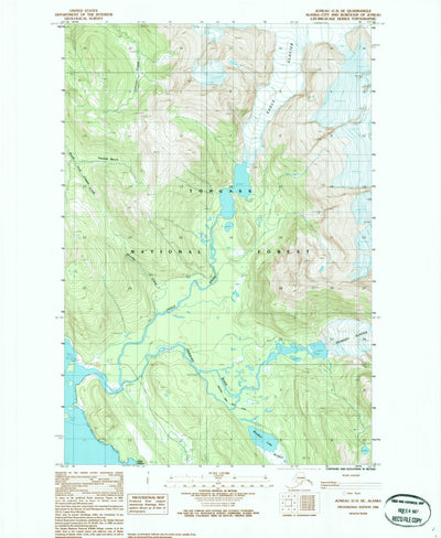 United States Geological Survey Juneau C-3 SE, AK (1986, 25000-Scale) digital map