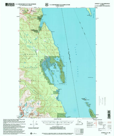 United States Geological Survey Juneau C-4, AK (1996, 63360-Scale) digital map