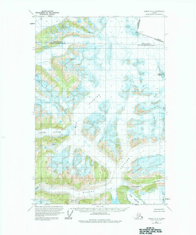 United States Geological Survey Juneau D-2, AK (1960, 63360-Scale) digital map