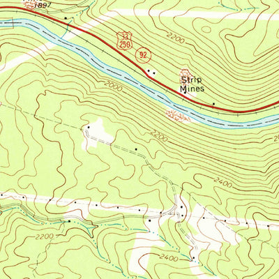 United States Geological Survey Junior, WV (1969, 24000-Scale) digital map