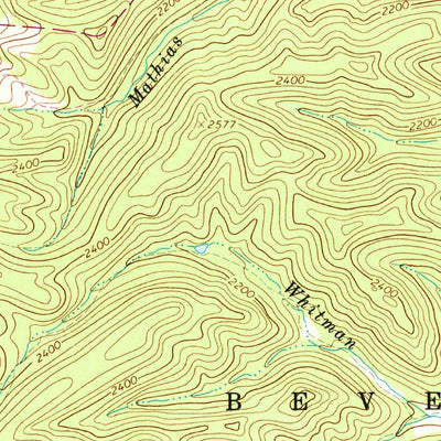 United States Geological Survey Junior, WV (1969, 24000-Scale) digital map