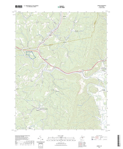 United States Geological Survey Junior, WV (2023, 24000-Scale) digital map