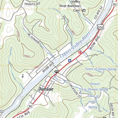 United States Geological Survey Junior, WV (2023, 24000-Scale) digital map