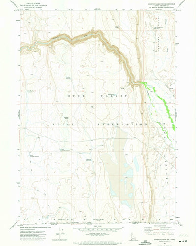 United States Geological Survey Juniper Basin SE, ID (1971, 24000-Scale) digital map