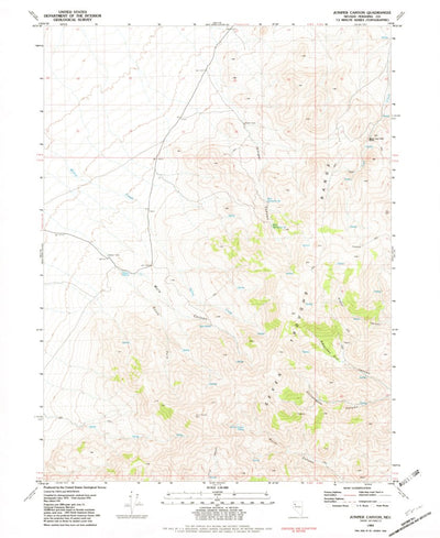 United States Geological Survey Juniper Canyon, NV (1982, 24000-Scale) digital map