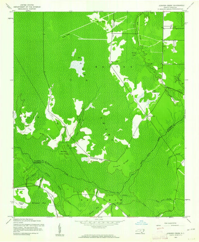 United States Geological Survey Juniper Creek, NC (1942, 24000-Scale) digital map