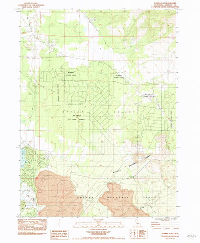 United States Geological Survey Juniper Flat, CA (1984, 24000-Scale) digital map
