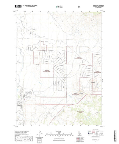 United States Geological Survey Juniper Flat, CA (2021, 24000-Scale) digital map