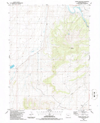 United States Geological Survey Juniper Mountain, CO (1986, 24000-Scale) digital map