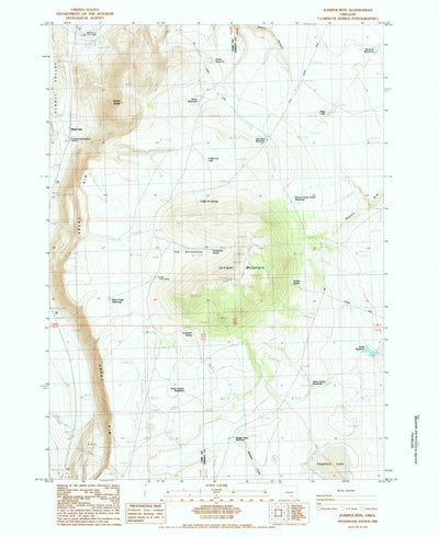 United States Geological Survey Juniper Mountain, OR (1984, 24000-Scale) digital map