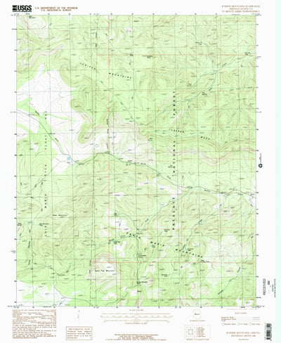 United States Geological Survey Juniper Mountains, AZ (1986, 24000-Scale) digital map