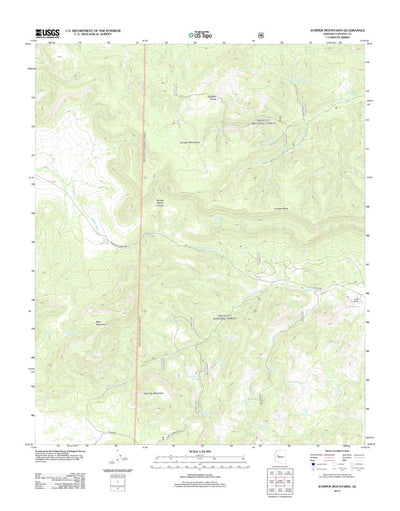 United States Geological Survey Juniper Mountains, AZ (2012, 24000-Scale) digital map