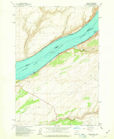 United States Geological Survey Juniper, OR-WA (1962, 24000-Scale) digital map