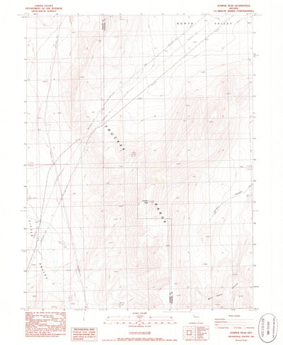 United States Geological Survey Juniper Peak, NV (1986, 24000-Scale) digital map