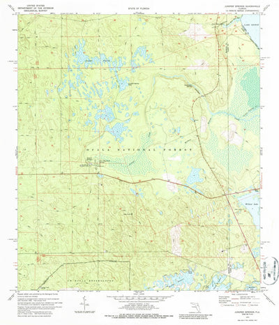 United States Geological Survey Juniper Springs, FL (1972, 24000-Scale) digital map
