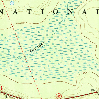 United States Geological Survey Juniper Springs, FL (1972, 24000-Scale) digital map