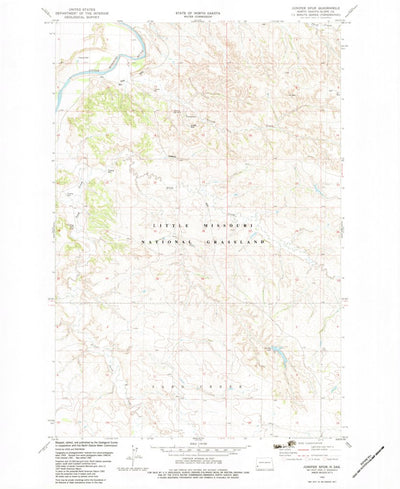 United States Geological Survey Juniper Spur, ND (1982, 24000-Scale) digital map