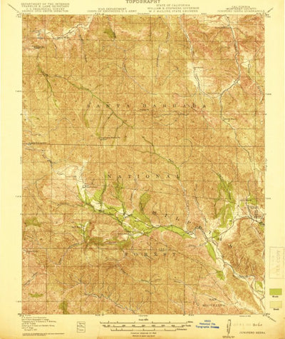 United States Geological Survey Junipero Serra, CA (1919, 62500-Scale) digital map