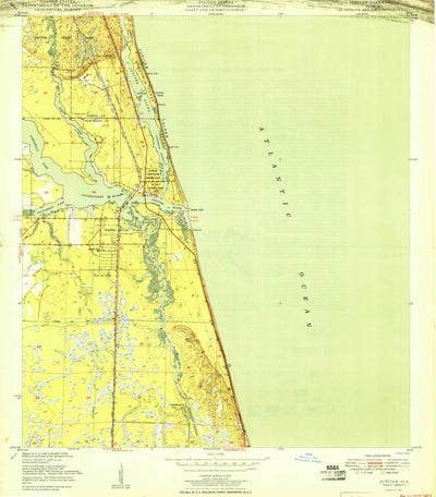 United States Geological Survey Jupiter, FL (1950, 24000-Scale) digital map