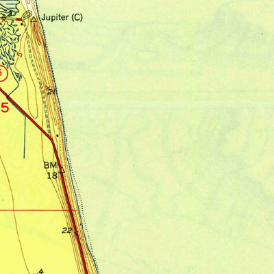 United States Geological Survey Jupiter, FL (1950, 24000-Scale) digital map