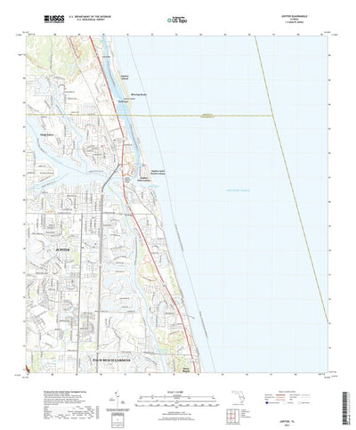 United States Geological Survey Jupiter, FL (2021, 24000-Scale) digital map