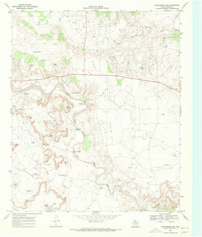 United States Geological Survey Justiceburg NW, TX (1969, 24000-Scale) digital map