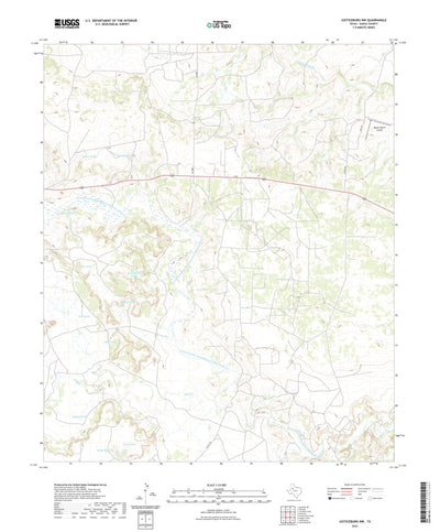 United States Geological Survey Justiceburg NW, TX (2022, 24000-Scale) digital map