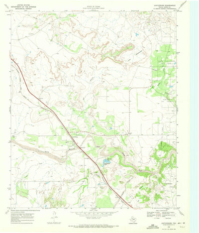 United States Geological Survey Justiceburg, TX (1969, 24000-Scale) digital map