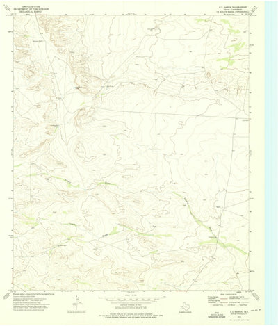 United States Geological Survey K C Ranch, TX (1973, 24000-Scale) digital map
