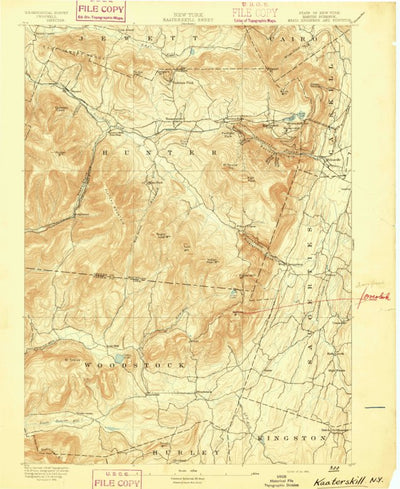 United States Geological Survey Kaaterskill, NY (1894, 62500-Scale) digital map