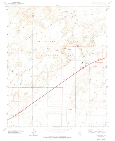 United States Geological Survey Kachina Point, AZ (1972, 24000-Scale) digital map