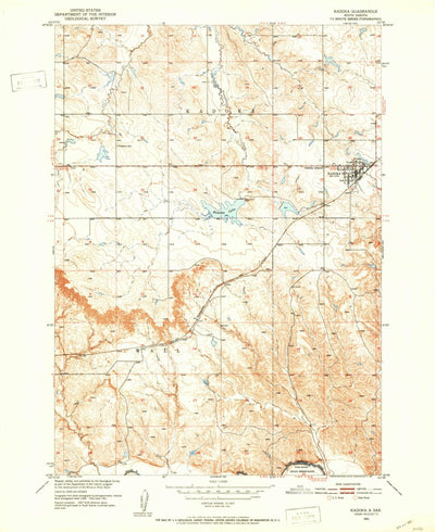 United States Geological Survey Kadoka, SD (1951, 24000-Scale) digital map
