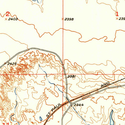 United States Geological Survey Kadoka, SD (1951, 24000-Scale) digital map
