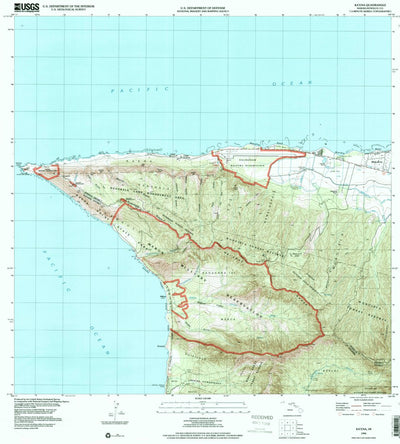 United States Geological Survey Kaena, HI (1998, 24000-Scale) digital map